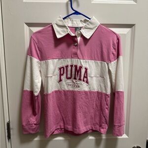 Youth Girls Long Sleeve Polo Shirt